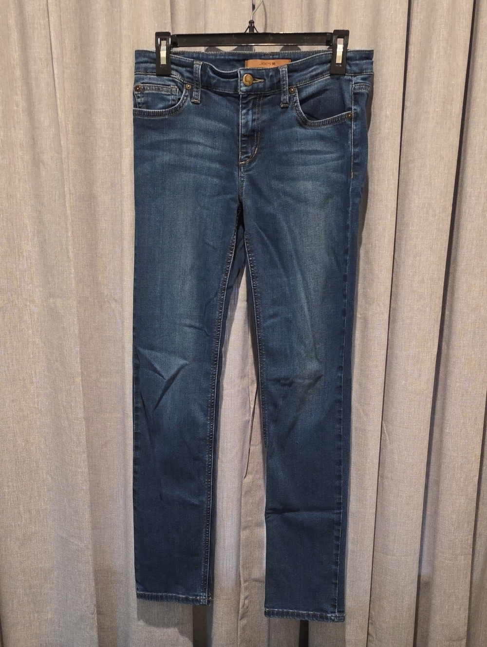 Joe's Flawless "The Cigarette" Straight Leg Soft Stretch Dark Blue Denim